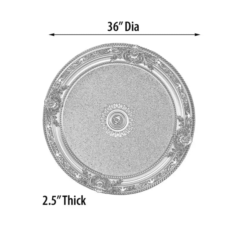 Blanco Round Chandelier Ceiling Medallion 36in - image 30