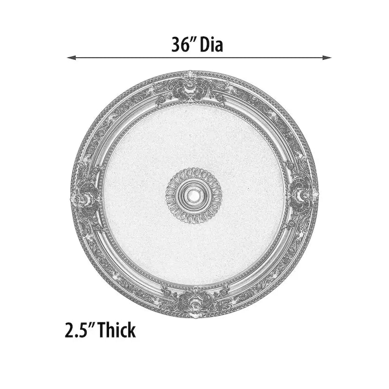 Blanco Round Chandelier Ceiling Medallion 36in - image 35