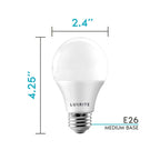 Luxrite A19 LED Light Bulb 60W Equivalent 3500K 800 Lumens Dimmable 9W Enclosed Fixture Rated E26 Base 48 Pack - image 5