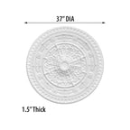 Classic White Round Ceiling Medallion 37 Inch Dia - image 2
