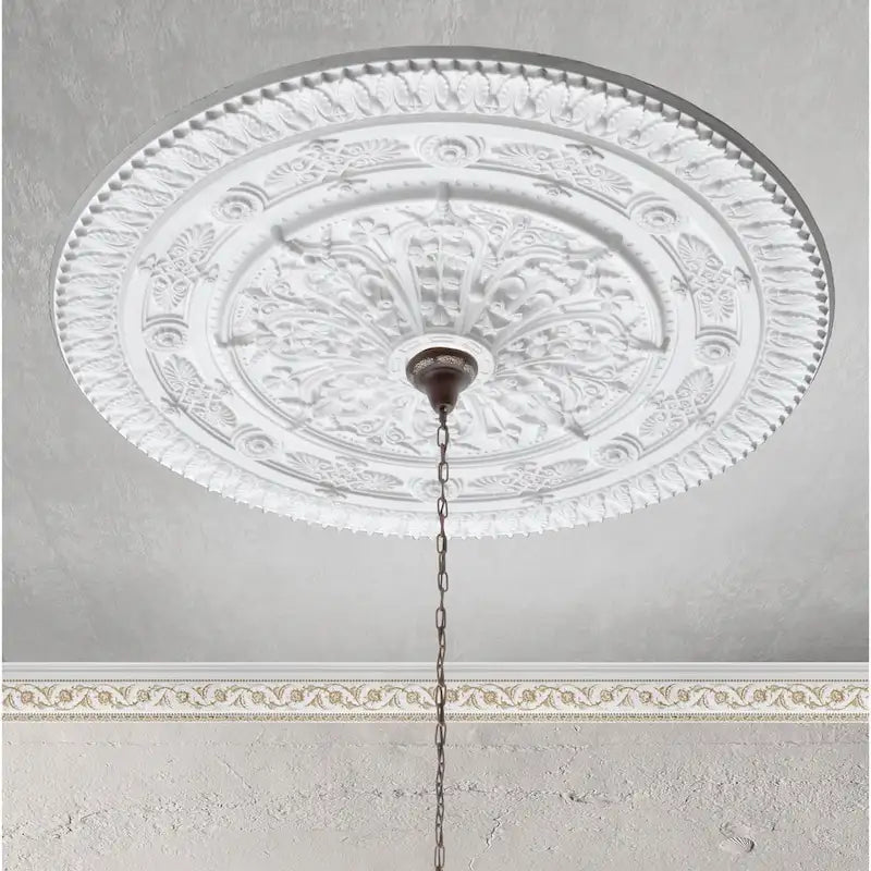 Classic White Round Ceiling Medallion 37 Inch Dia - image 3