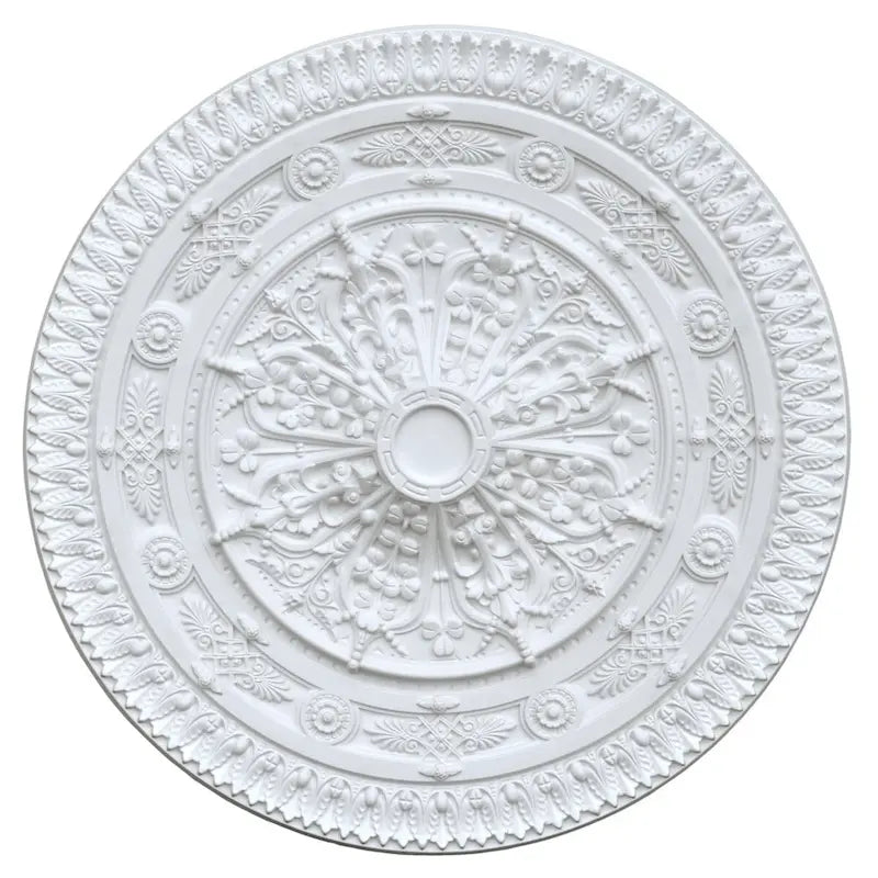 Classic White Round Ceiling Medallion 37 Inch Dia - image 4