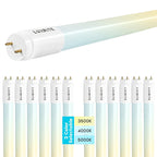 Glass Luxrite 12-Pack 4FT T8 LED Tube Light, 18W=32W, 3 Color Option, Single and Double End Powered, 2340 Lumens, UL, DLC - 12 - image 1