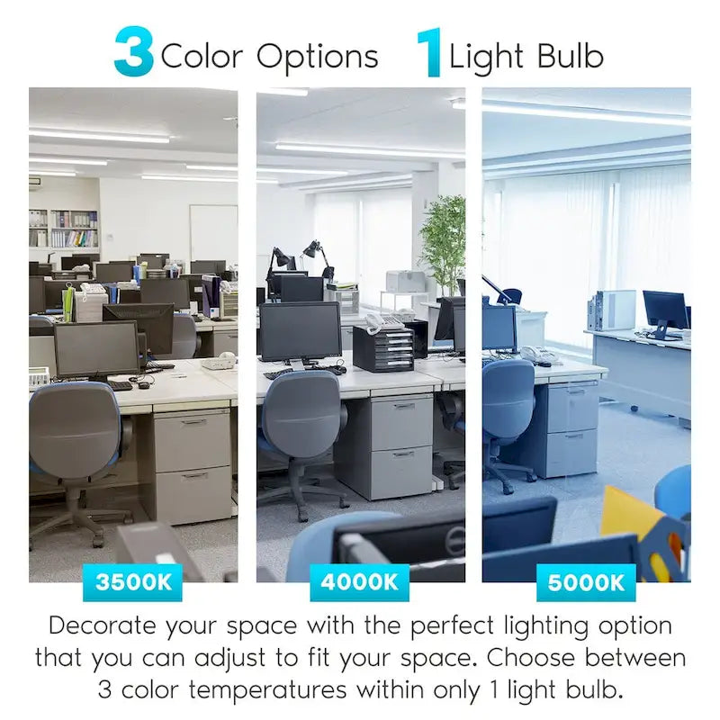 Glass Luxrite 12-Pack 4FT T8 LED Tube Light, 18W=32W, 3 Color Option, Single and Double End Powered, 2340 Lumens, UL, DLC - 12 - image 2