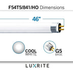 Luxrite (30 Pack) F54T5/841/HO 54W 46 Inch T5 Fluorescent Tube 4100K Cool White 4200 Lumens G5 Mini Bi-Pin Base - image 2