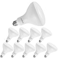 Luxrite BR40 LED Light Bulbs,14W= 85W Dimmable, 1100 Lumen, LED Flood Light Bulb, 14W, E26 Medium Base (10 Pack) - image 1