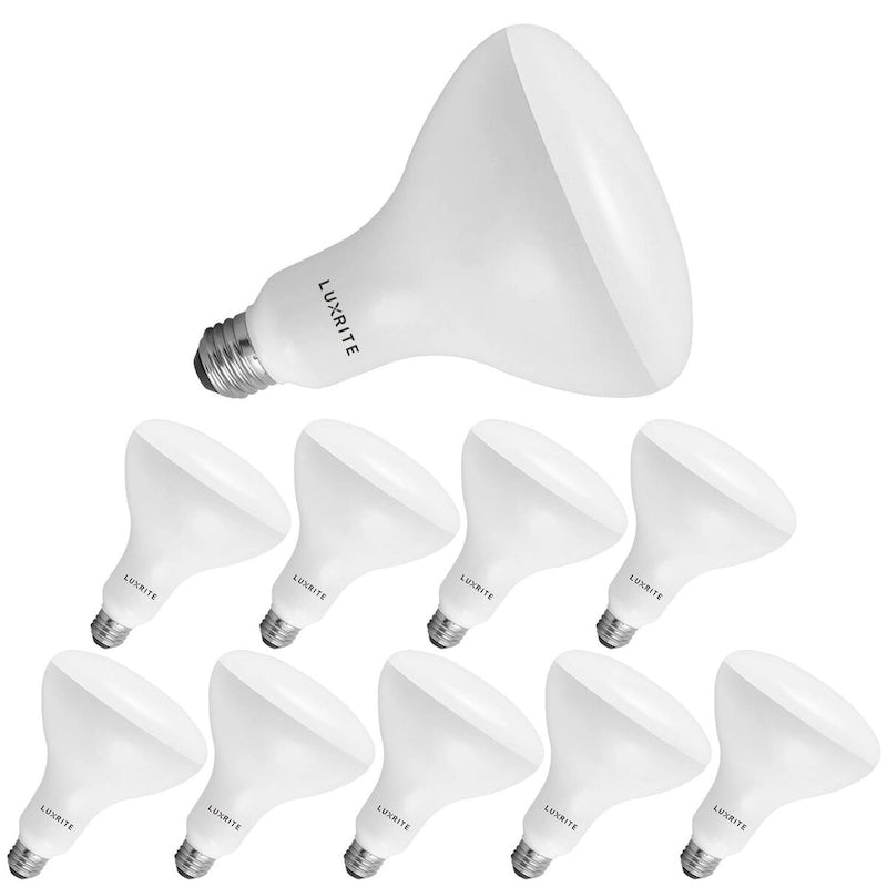 Luxrite BR40 LED Light Bulbs,14W= 85W Dimmable, 1100 Lumen, LED Flood Light Bulb, 14W, E26 Medium Base (10 Pack) - image 1