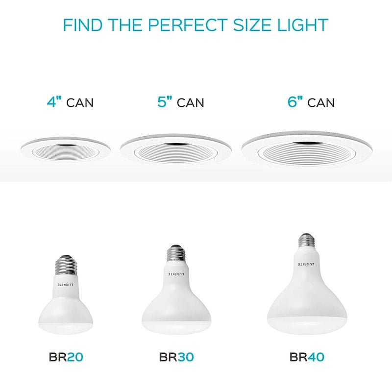 Luxrite BR40 LED Light Bulbs,14W= 85W Dimmable, 1100 Lumen, LED Flood Light Bulb, 14W, E26 Medium Base (10 Pack) - image 8
