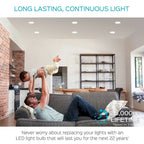 Luxrite BR40 LED Light Bulbs,14W= 85W Dimmable, 1100 Lumen, LED Flood Light Bulb, 14W, E26 Medium Base (10 Pack) - image 14