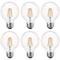 Ampoules LED globe Luxrite 5W Vintage G25 à intensité variable, blanc brillant 5000K, 550 lumens, culot E26 équivalent 60W, lot de 16