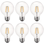 Luxrite 5W Vintage G25 LED Globe Bulbs Dimmable, 5000K Bright White, 550 Lumens, E26 bulb 60W Equivalent 16 Pack - image 1