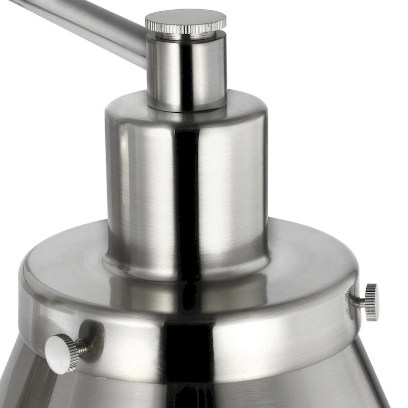 Applique murale à bras articulé en nickel brossé de la collection Hinton