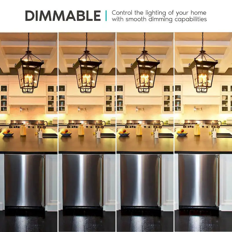 Luxrite 5W Vintage Candelabra LED Bulbs Dimmable, 550 Lumens, 60W Equivalent, Clear Glass, E12 Base (24 Pack) - image 19
