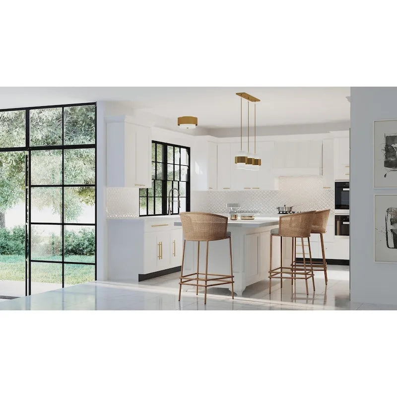 Kit de rosace 23-1 4 pour jusqu'à 3 suspensions - Bronze brossé - 59 cm x 10,6 cm x 1,9 cm