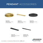 Kit de rosace 23-1 4 pour jusqu'à 3 suspensions - Bronze brossé - 59 cm x 10,6 cm x 1,9 cm