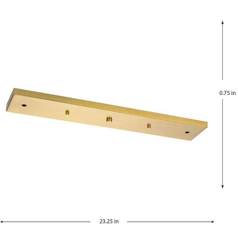 Kit de rosace 23-1 4 pour jusqu'à 3 suspensions - Bronze brossé - 59 cm x 10,6 cm x 1,9 cm
