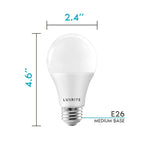 Luxrite A19 LED Light Bulb 100W Equivalent 3500K 1600 Lumens Dimmable 15W Enclosed Fixture Rated E26 Base 16 Pack - image 4