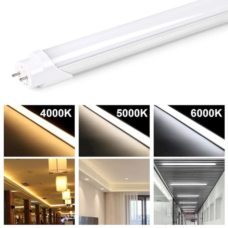 Glass Luxuries 4FT LED T8 Ballast Bypass Type B Light Tube, 18W, Single-Ended & Dual-Ended Connection, 2300lm, 5000K, 30 Pack - 30pcs - image 8