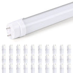 Glass Luxuries 4FT LED T8 Ballast Bypass Type B Light Tube, 18W, Single-Ended & Dual-Ended Connection, 2340LM, 4000K, 30 Pack - 30pcs - image 1