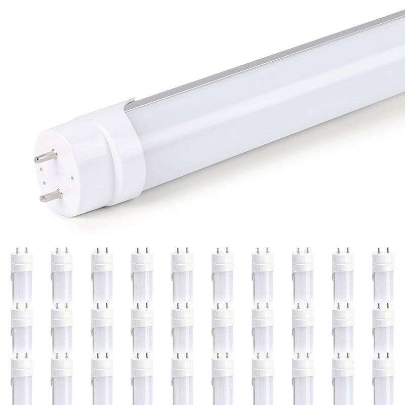 Glass Luxuries 4FT LED T8 Ballast Bypass Type B Light Tube, 18W, Single-Ended & Dual-Ended Connection, 2340LM, 4000K, 30 Pack - 30pcs - image 1