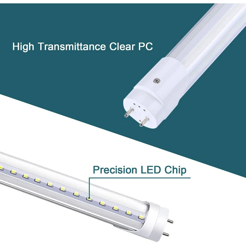 Glass Luxuries 4FT LED T8 Ballast Bypass Type B Light Tube, 18W, Single-Ended & Dual-Ended Connection, 2340LM, 4000K, 30 Pack - 30pcs - image 6